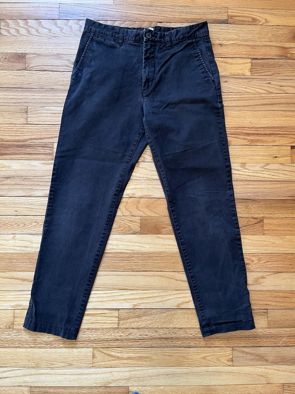 H&M Pants Women’s 32 Chino Flat Front Black